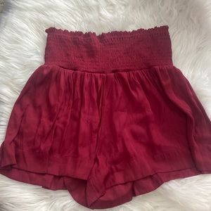 maroon shorts